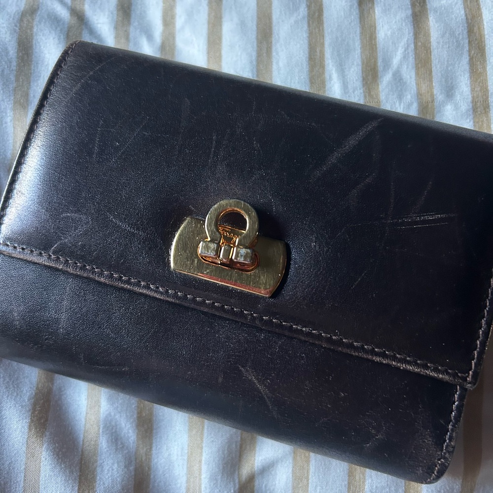 Salvatore Ferragamo Black Leather Accessory